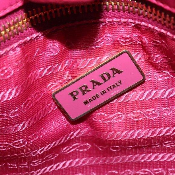 PRADA Hand Bag Nylon 2way White Gold Auth 141530 - Picture 11 of 16